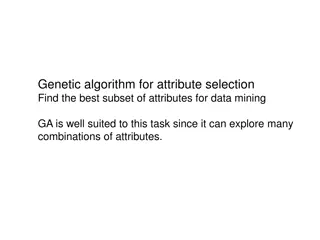 Genetic Algorithm for Attribute Selection in Data Mining