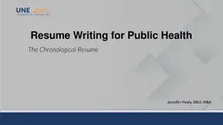 Experienced Public Health Professional Resume - Jennifer Healy, MEd, MBA