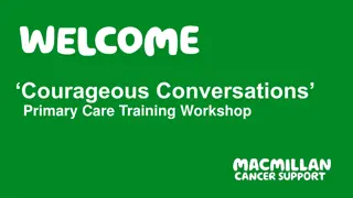 Courageous Conversations Primary Care Training Workshop: Enhancing Communication Skills for Cancer Discussions