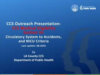 Medical Eligibility Criteria for Circulatory and Respiratory Diseases in CCS Outreach Presentation