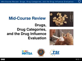 Comprehensive Review of Drugs, Categories, and Drug Influence Evaluation