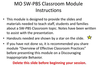 SW-PBS Classroom Module Instructions