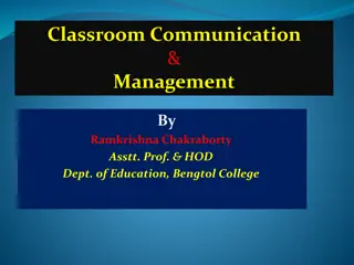 Classroom Communication and Management by Ramkrishna Chakraborty