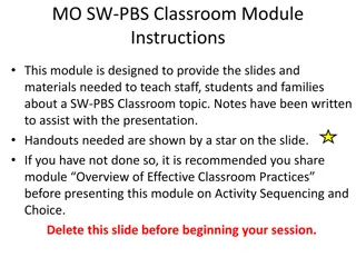 SW-PBS Classroom Module Instructions