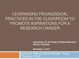 Promoting STEM Research Career Aspirations Through Pedagogical Practices