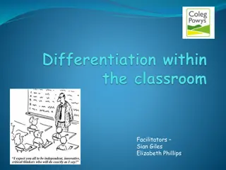 Differentiation in the Classroom at Coleg Powys