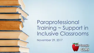 Benefits of Inclusive Education for Paraprofessionals in Inclusive Classrooms