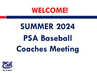 PSA Summer 2024 Baseball Coaches Meeting Details