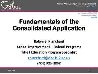 Georgia's LEA Consolidated Application Process