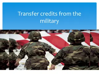 Military Transcripts for Education Credits