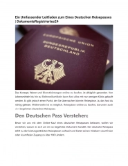 Ein Umfassender Leitfaden zum Eines Deutschen Reisepasses (1)