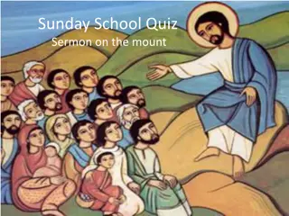 Sunday School Quiz: Sermon on the Mount