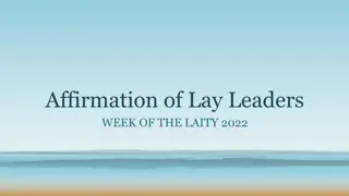 Affirmation of Lay Leaders - Week of the Laity 2022