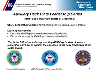 Applying ADM Papp's Tenets of Leadership to the Flotilla