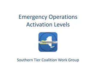 Emergency Operations Activation Levels in Healthcare