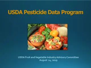 USDA Pesticide Data Program Overview