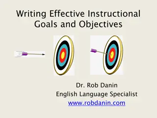 Writing Effective Instructional Goals and Objectives in Education