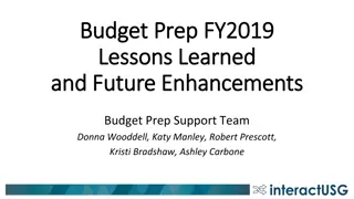 Streamlining Budget Preparation Process: Lessons Learned and Future Enhancements