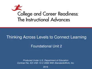 Coherence in Standards and Curricula: Connecting Learning Levels