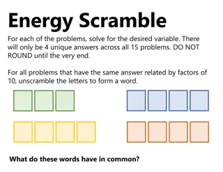 Energy Scramble: Solving Physics Problems