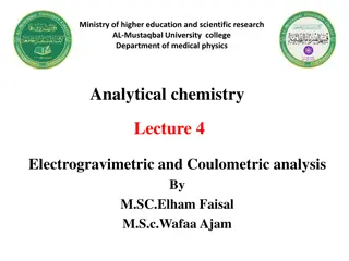 Electrogravimetry for Analytical Chemistry Applications