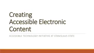 Accessible Technology Guidelines for Creating Inclusive Electronic Content