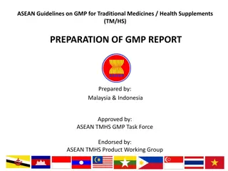 ASEAN Guidelines on GMP for Traditional Medicines - Preparation of GMP Report