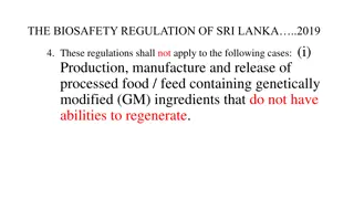 GMO Regulations in Sri Lanka: An Overview of Biosafety and Prohibitions