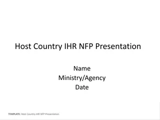 Host Country IHR NFP Presentation Overview