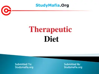 Therapeutic Diets for Health Improvement