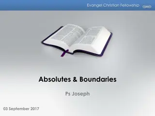 Evangel Christian Fellowship - Absolutes & Boundaries - The Life of Daniel