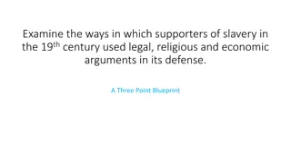 Supporters of Slavery in the 19th Century: Legal, Religious, and Economic Arguments