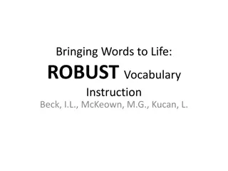 Enhancing Vocabulary Instruction for Deeper Learning