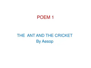 The Ant and the Cricket: A Tale of Diligence and Carelessness