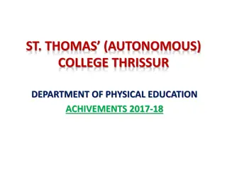 Achievements and Recognitions of St. Thomas Autonomous College, Thrissur