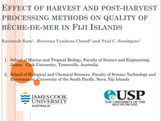 Impact of Harvest and Post-Harvest Processing on Sea Cucumber Quality in Fiji Islands