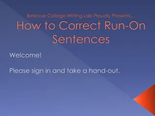 Mastering Run-On Sentences: A Guide by Bellevue College Writing Lab