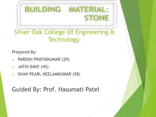 Stones and Bricks in Construction Engineering