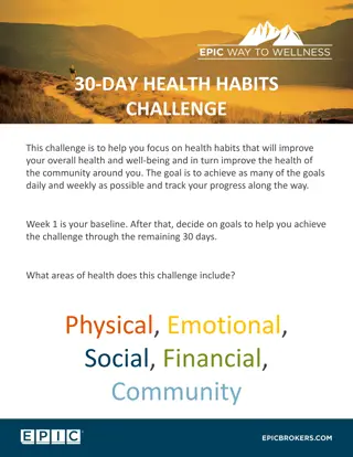 30-Day Health Habits Challenge for Overall Well-being