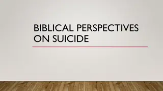 Insights on Suicide from Various Perspectives