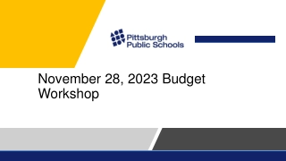 November 28, 2023 Budget Workshop