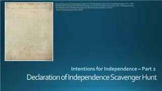 Declaration of Independence Scavenger Hunt and Discussion