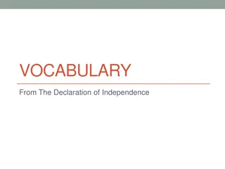 Vocabulary from the Declaration of Independence