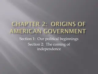 Foundations of American Governance: From Our Political Beginnings to Independence