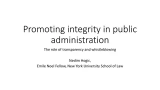 Enhancing Accountability through Transparency and Whistleblowing in Public Administration