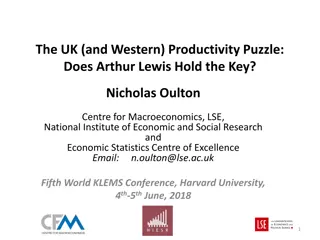 The UK and Western Productivity Puzzle: Exploring Arthur Lewis' Key