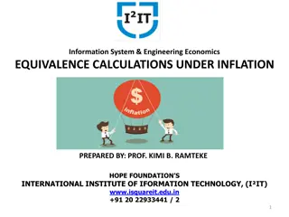 Equivalence Calculations Under Inflation