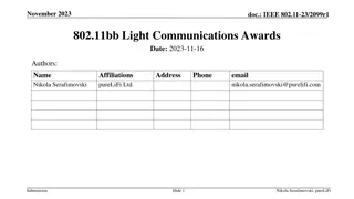 IEEE 802.11-23/2099r1 November 2023 Awards Ceremony Highlights