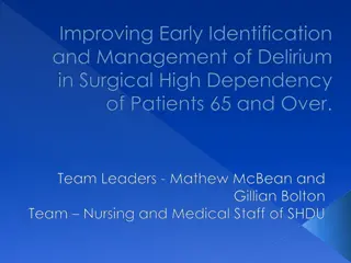 Enhancing Delirium Management in Surgical High Dependency Patients 65 and Over