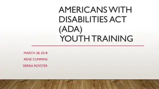 Title II - State and Local Government Responsibilities under the Americans with Disabilities Act (ADA)